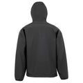 Black - Back - Result Genuine Recycled Mens Hooded 3 Layer Printable Soft Shell Jacket