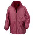 Burgundy - Front - Result Core Mens Microfleece Lined Waterproof Jacket