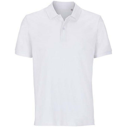White - Front - SOLS Unisex Adult Pegase Pique Polo Shirt
