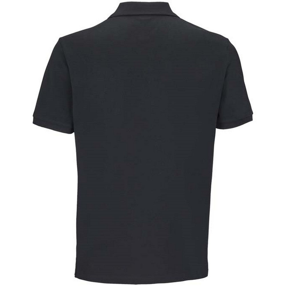 Black - Back - SOLS Unisex Adult Pegase Pique Polo Shirt