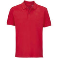Bright Red - Front - SOLS Unisex Adult Pegase Pique Polo Shirt