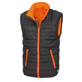 Black-Orange - Front - Result Core Childrens-Kids Padded Body Warmer