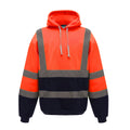 Orange-Navy - Front - Yoko Mens Hi-Vis Pullover Hoodie