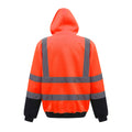 Orange-Navy - Back - Yoko Mens Hi-Vis Pullover Hoodie