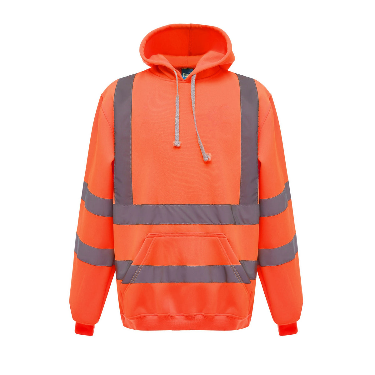 Orange - Front - Yoko Mens Hi-Vis Pullover Hoodie