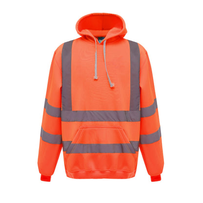 Orange - Front - Yoko Mens Hi-Vis Pullover Hoodie