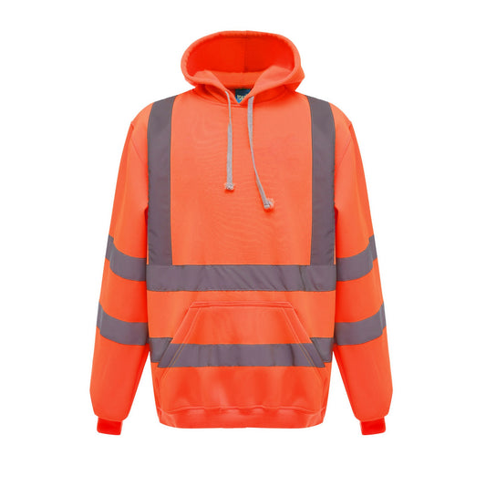 Orange - Front - Yoko Mens Hi-Vis Pullover Hoodie