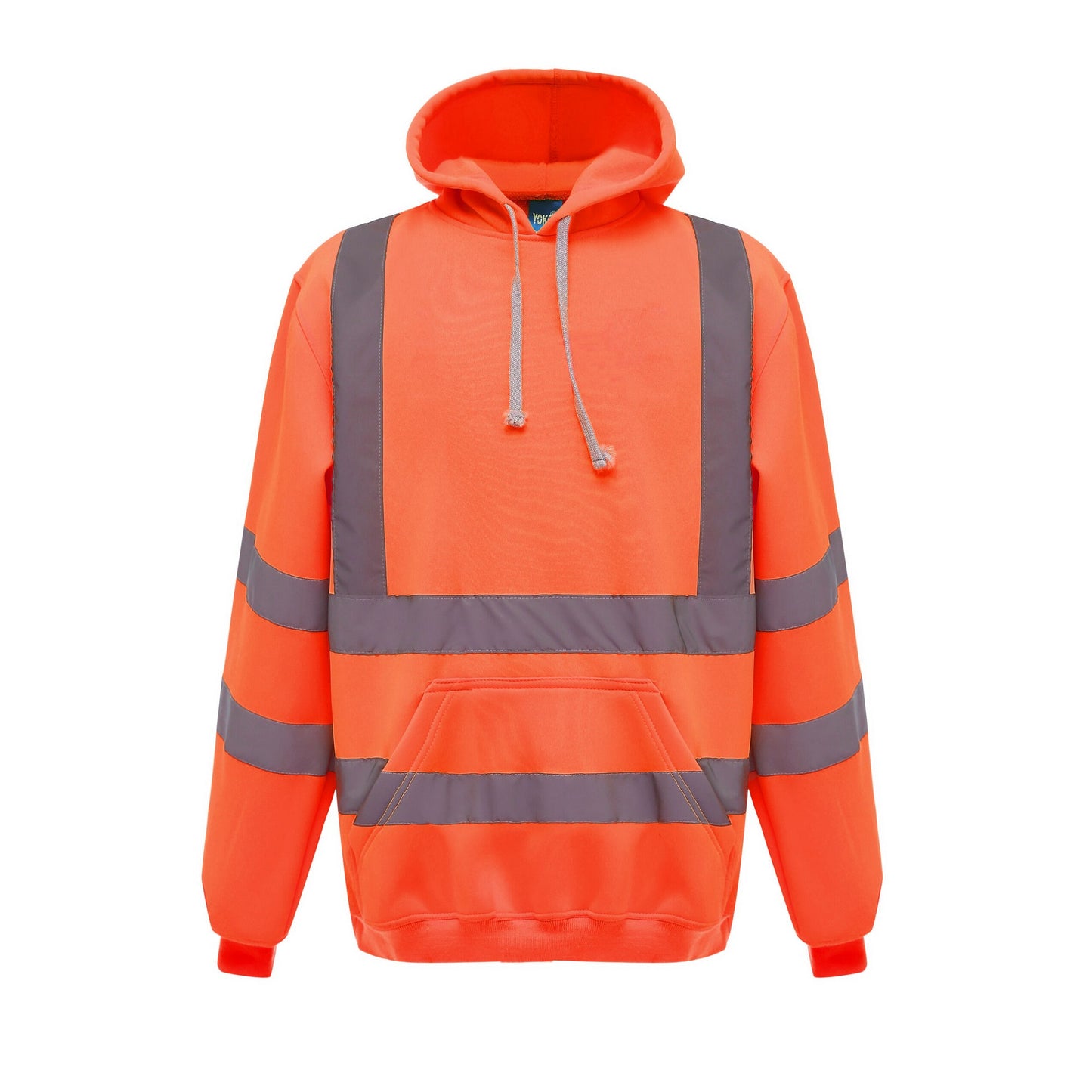 Orange - Front - Yoko Mens Hi-Vis Pullover Hoodie