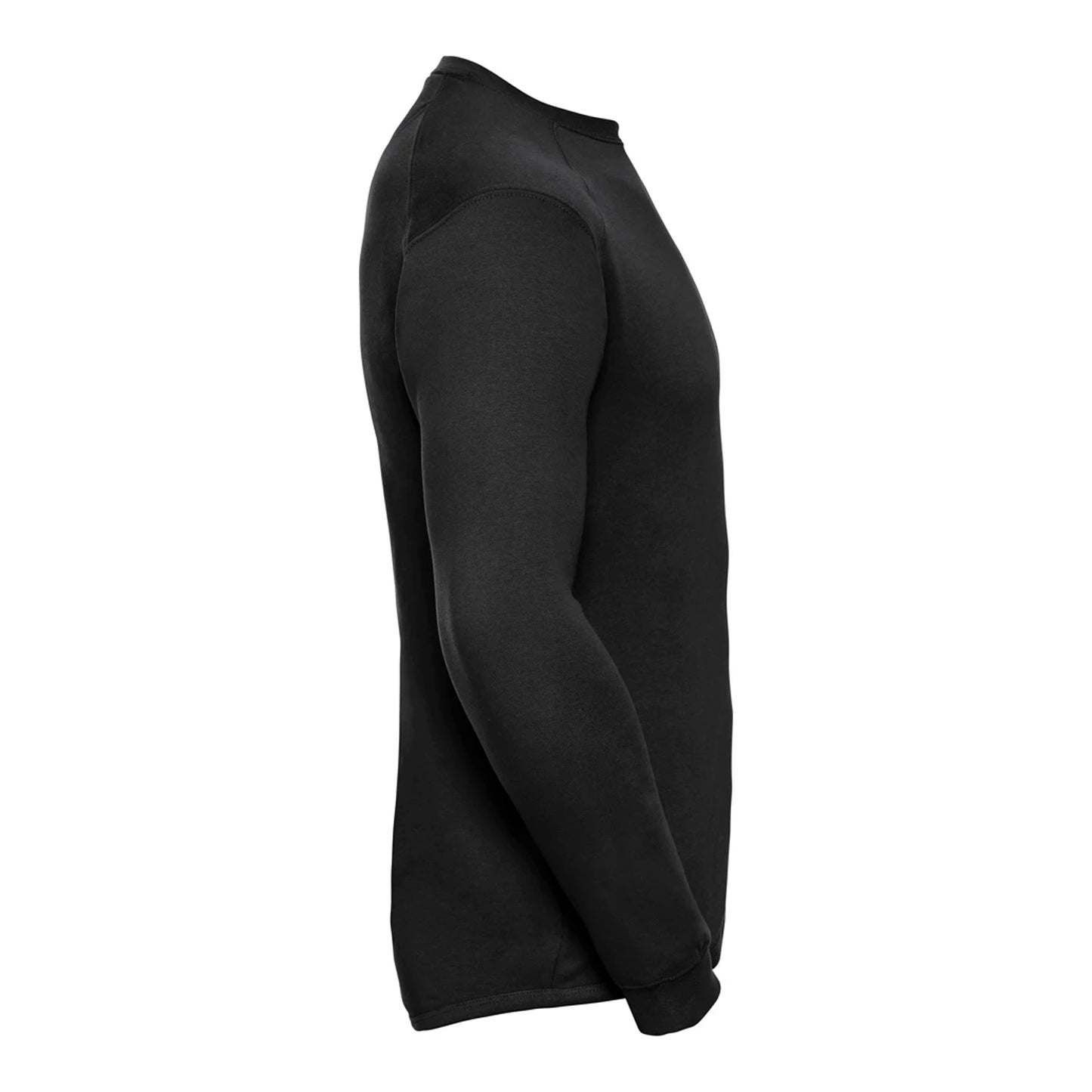 Black - Side - Russell Unisex Adult Heavyweight Sweatshirt