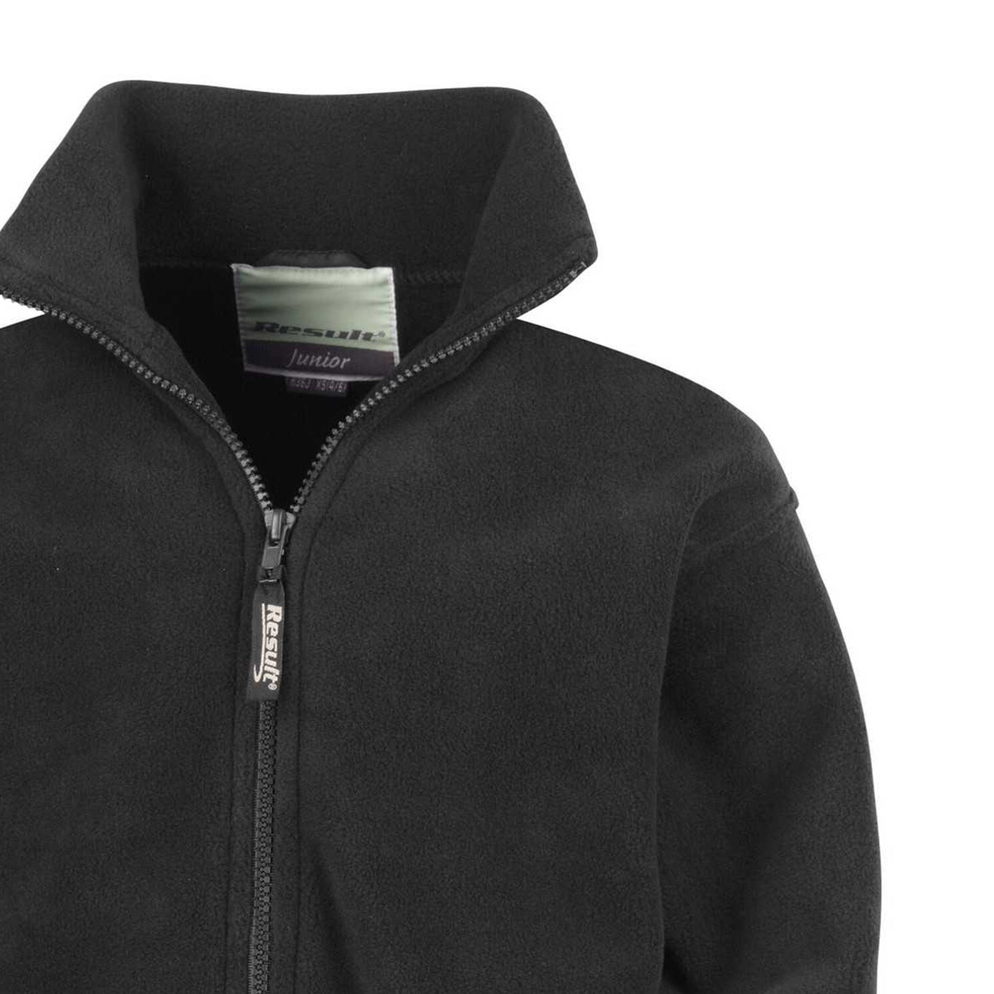 Black - Back - Result Childrens-Kids Polartherm Fleece Jacket