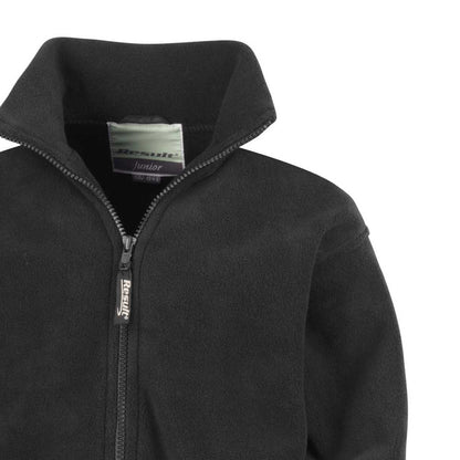 Black - Back - Result Childrens-Kids Polartherm Fleece Jacket