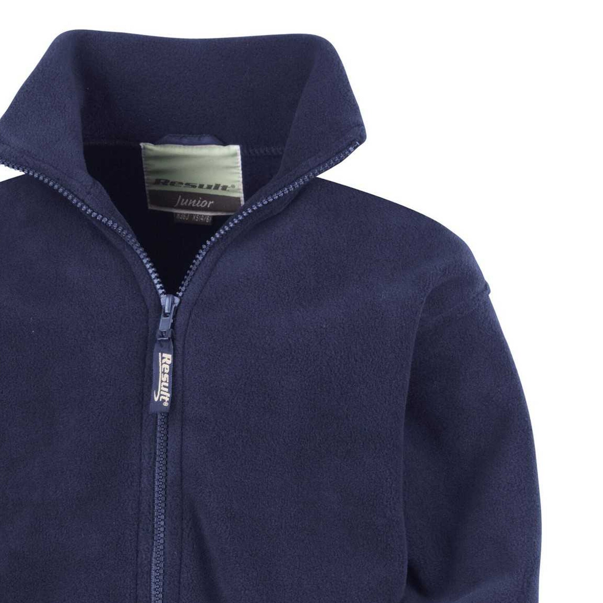 Navy - Back - Result Childrens-Kids Polartherm Fleece Jacket