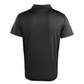 Black - Back - Premier Unisex Adult Coolchecker Pique Polo Shirt
