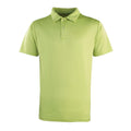 Lime - Front - Premier Unisex Adult Coolchecker Pique Polo Shirt