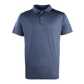 Navy - Front - Premier Unisex Adult Coolchecker Pique Polo Shirt