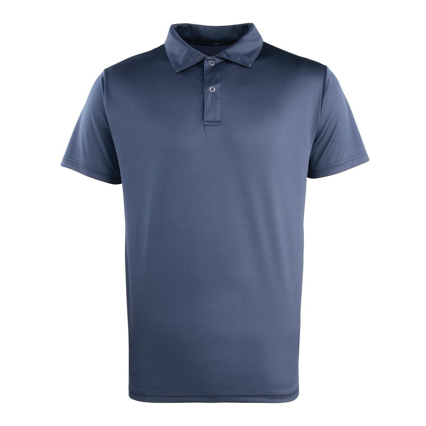 Navy - Front - Premier Unisex Adult Coolchecker Pique Polo Shirt