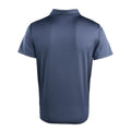 Navy - Back - Premier Unisex Adult Coolchecker Pique Polo Shirt
