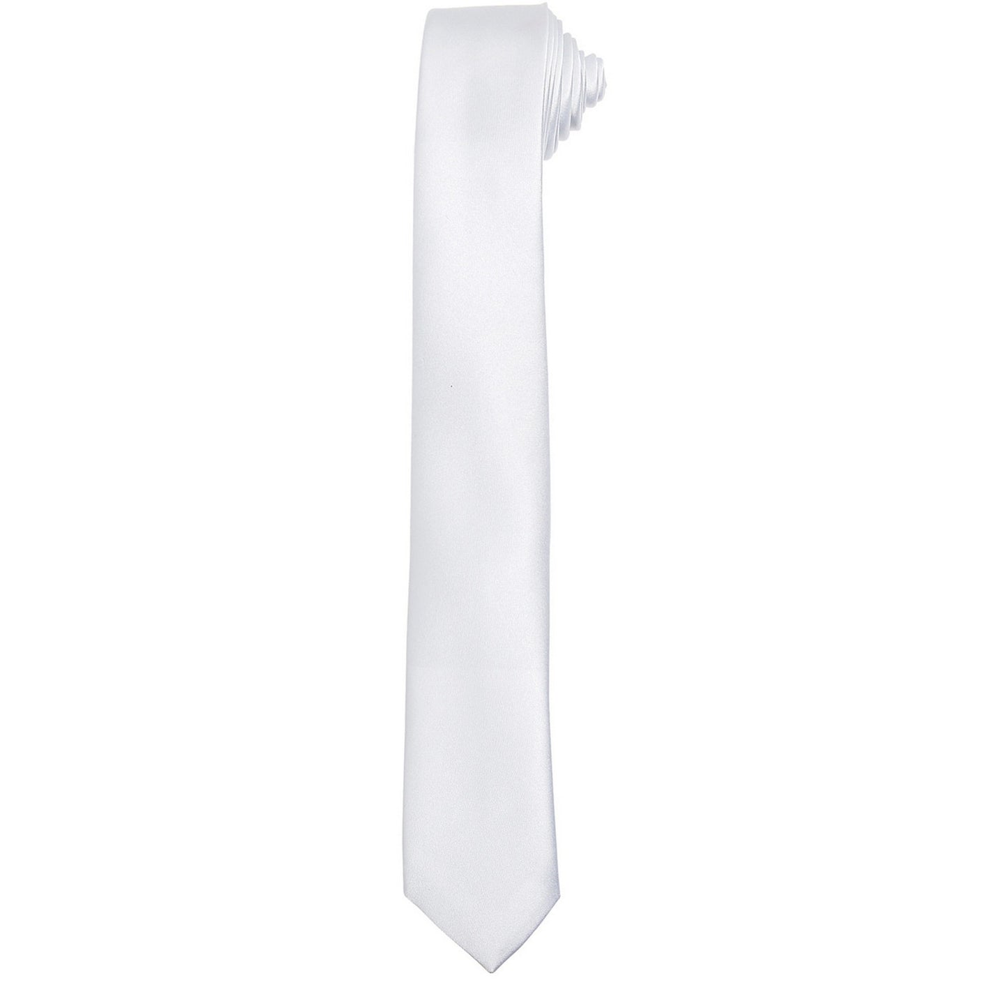 White - Front - Premier Unisex Adult Slim Tie