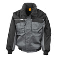 Grey-Black - Front - WORK-GUARD by Result Mens Heavy Duty Jacket