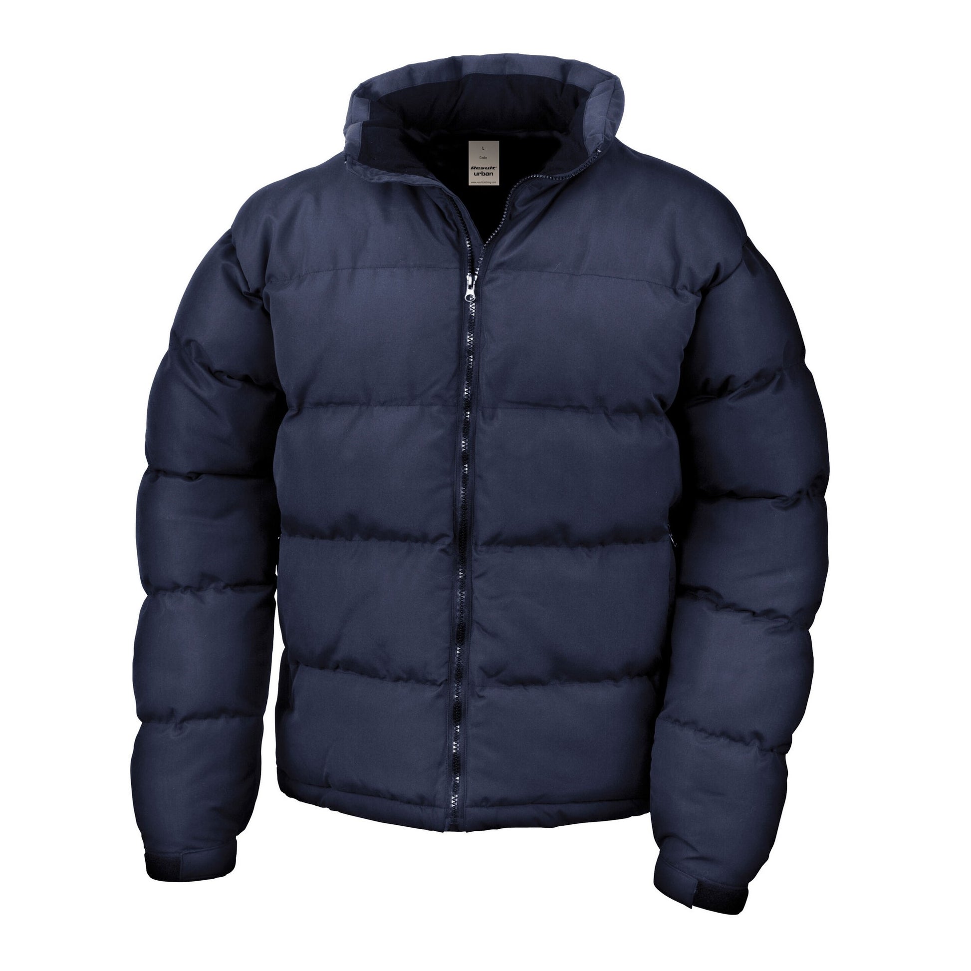 Navy - Front - Result Urban Unisex Adult Holkham Down Feel Padded Jacket
