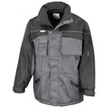 Grey-Black - Front - WORK-GUARD by Result Mens Heavy Duty Coat