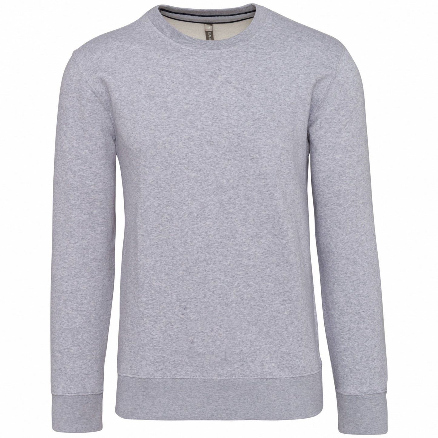 Oxford Grey - Front - Kariban Mens Crew Neck Sweatshirt