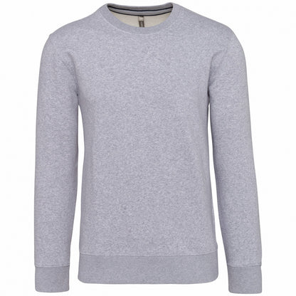 Oxford Grey - Front - Kariban Mens Crew Neck Sweatshirt