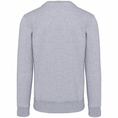 Oxford Grey - Back - Kariban Mens Crew Neck Sweatshirt