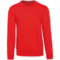 Red - Front - Kariban Mens Crew Neck Sweatshirt
