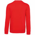 Red - Back - Kariban Mens Crew Neck Sweatshirt