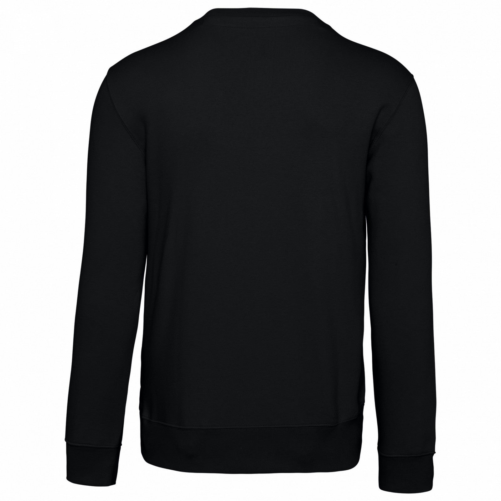 Black - Back - Kariban Mens Crew Neck Sweatshirt