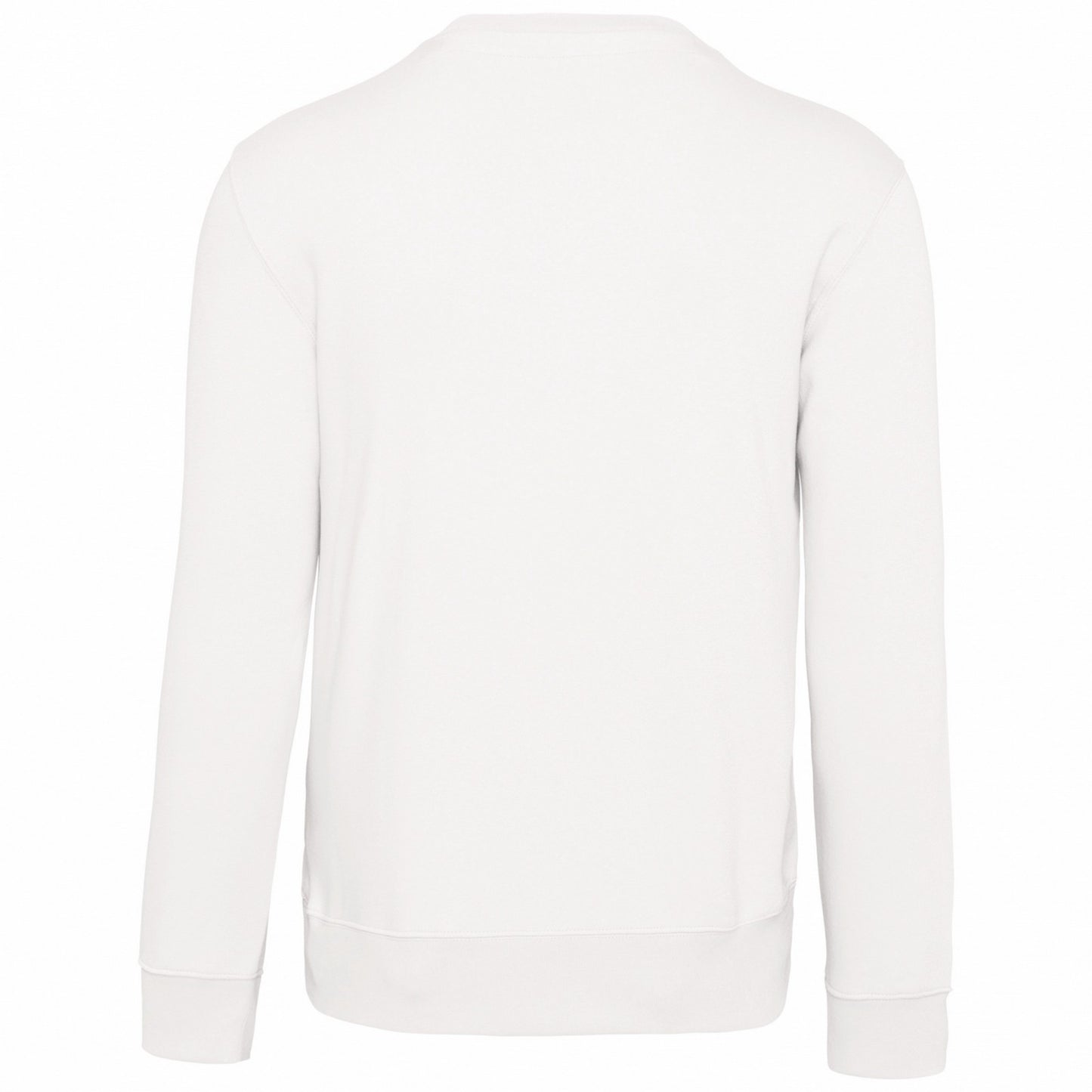 White - Back - Kariban Mens Crew Neck Sweatshirt