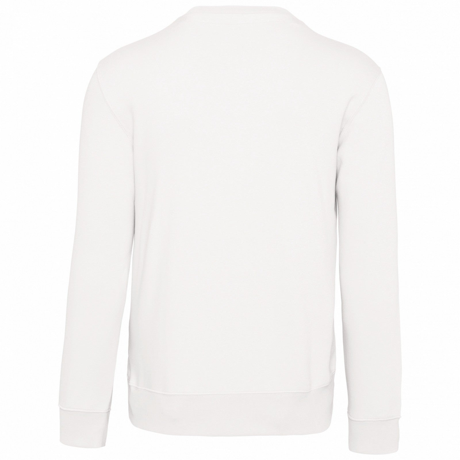 White - Back - Kariban Mens Crew Neck Sweatshirt