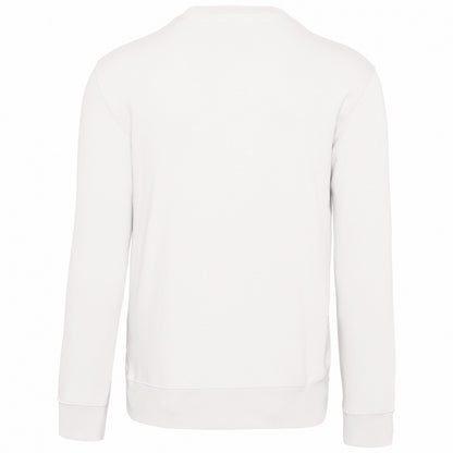White - Back - Kariban Mens Crew Neck Sweatshirt
