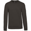 Dark Grey - Front - Kariban Mens Crew Neck Sweatshirt