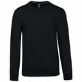 Black - Front - Kariban Mens Crew Neck Sweatshirt