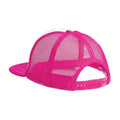 Fuchsia-White - Back - Beechfield Childrens-Kids Vintage Snapback Trucker Cap
