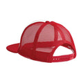 Classic Red-White - Back - Beechfield Childrens-Kids Vintage Snapback Trucker Cap