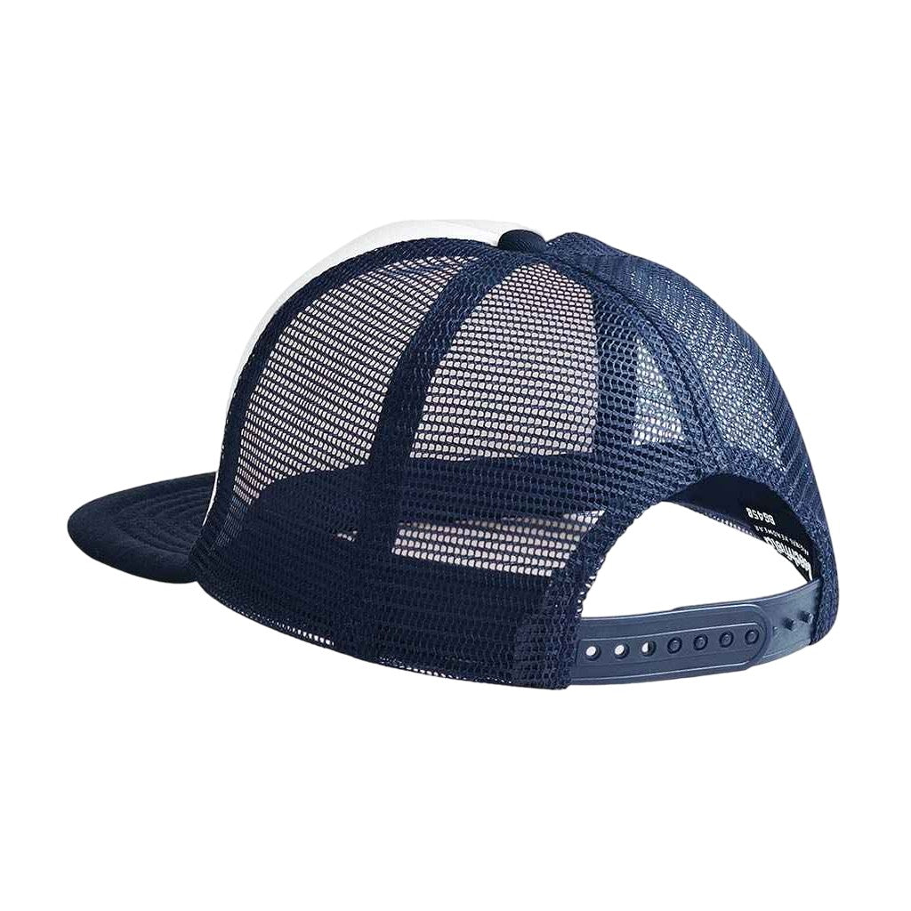 French Navy-White - Back - Beechfield Childrens-Kids Vintage Snapback Trucker Cap
