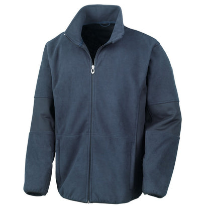 Navy - Front - Result Mens Osaka Combed Pile Soft Shell Jacket