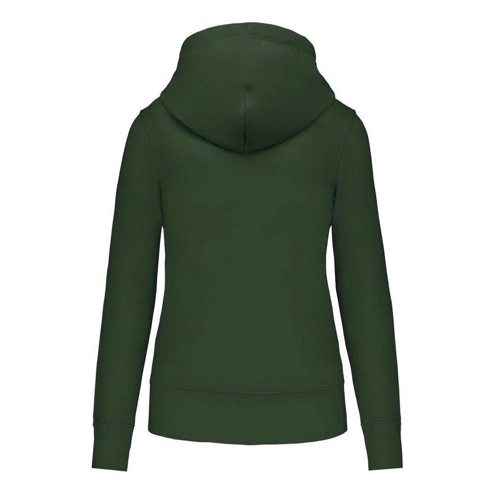 Forest Green - Back - Kariban Womens-Ladies Eco Friendly Full Zip Hoodie