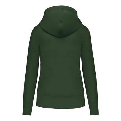 Forest Green - Back - Kariban Womens-Ladies Eco Friendly Full Zip Hoodie