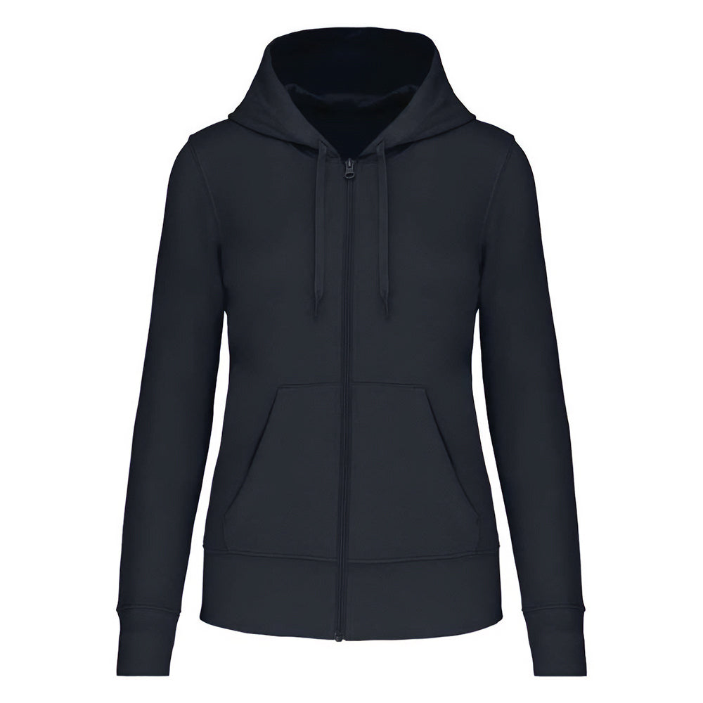 Navy - Front - Kariban Womens-Ladies Eco Friendly Full Zip Hoodie