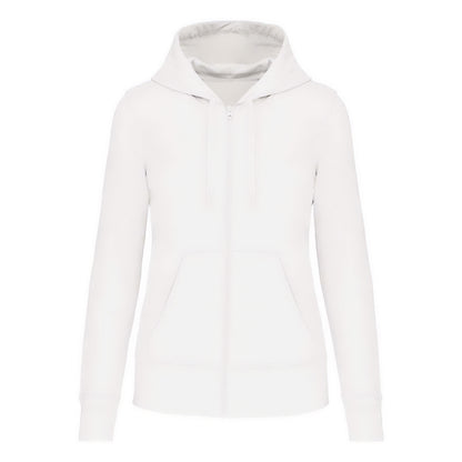 White - Front - Kariban Womens-Ladies Eco Friendly Full Zip Hoodie
