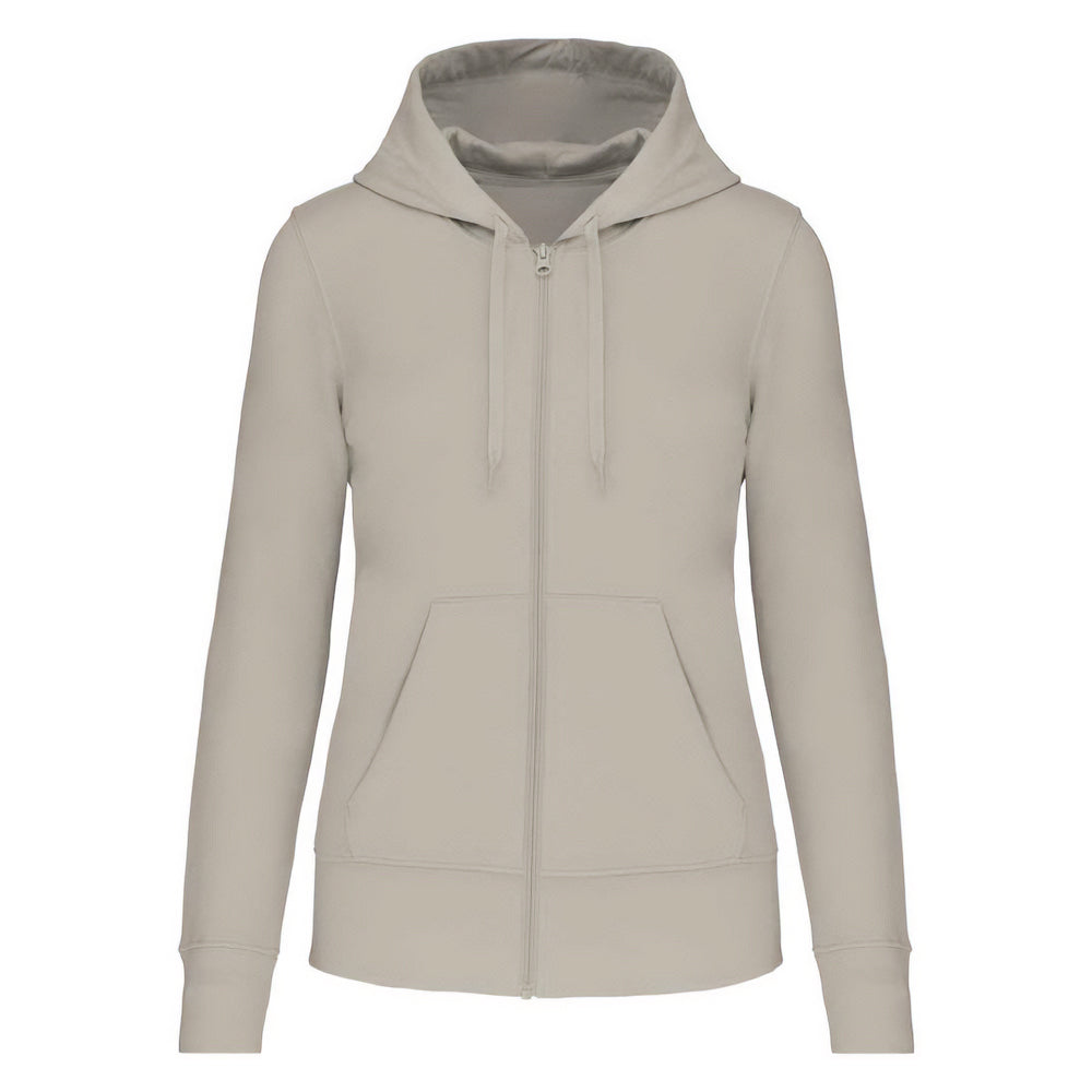 Clay - Front - Kariban Womens-Ladies Eco Friendly Full Zip Hoodie