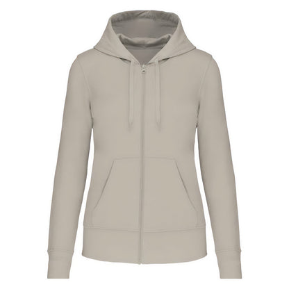 Clay - Front - Kariban Womens-Ladies Eco Friendly Full Zip Hoodie