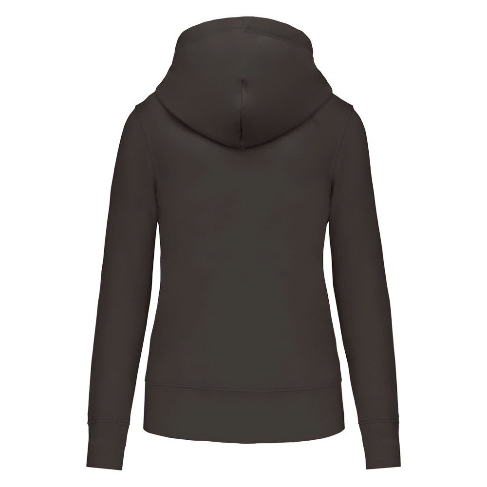 Dark Grey - Back - Kariban Womens-Ladies Eco Friendly Full Zip Hoodie