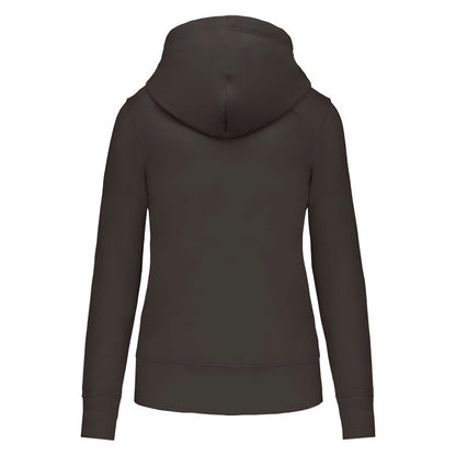 Dark Grey - Back - Kariban Womens-Ladies Eco Friendly Full Zip Hoodie
