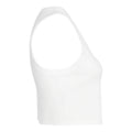 Solid White - Side - Bella + Canvas Womens-Ladies Muscle Micro-Rib Cropped Vest Top