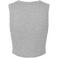 Athletic Heather Grey - Back - Bella + Canvas Womens-Ladies Muscle Micro-Rib Cropped Vest Top